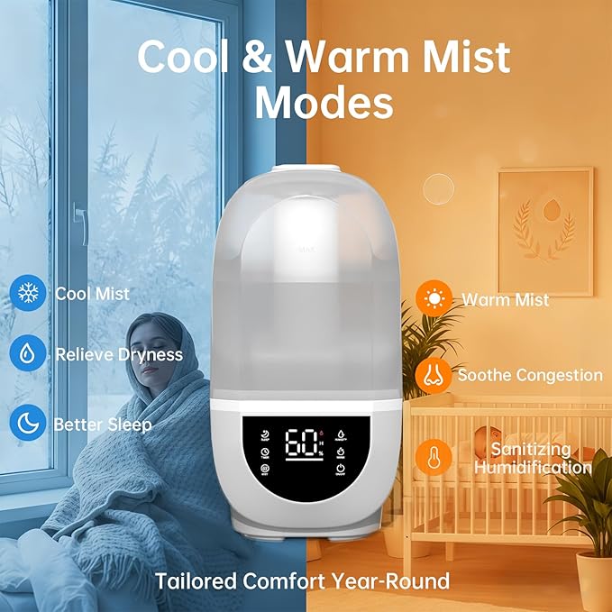 YOGIN Humidifiers for Bedroom Large room