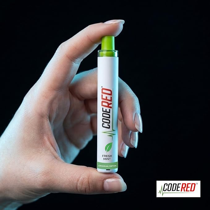 Code Red V-Aid Fresh Mint Plant-Based Herbal Stick 10-Pack - Portable Herbal Stick Set with Mullein, Thyme & Essential_Oil Mint - Companion for Daily Routines (10 Count)