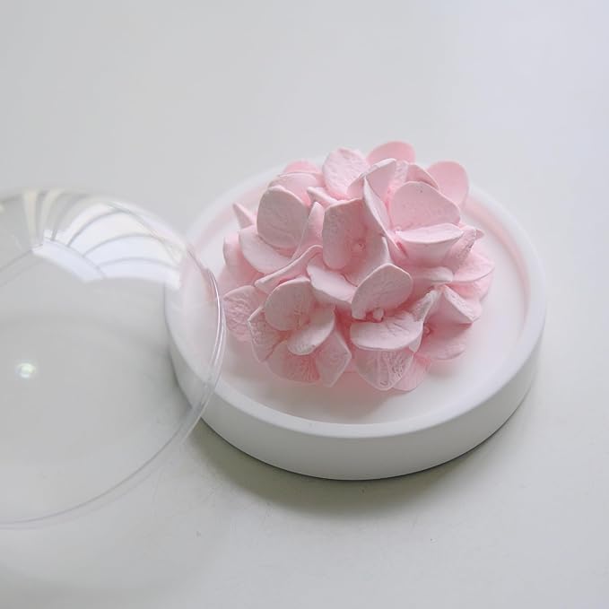 Essential Oil Passive Flower Diffuser -Non-Electric Peony Flower Porcelain Aromatherapy Diffusers for Small Mini Room, Desk Decorative, Bathroom (Pink, Hydrangea)