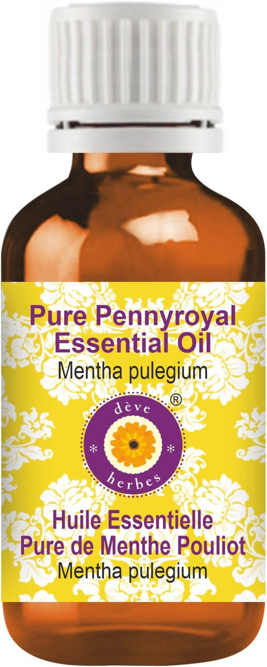 Deve Herbes Pure Pennyroyal Essential Oil (Mentha pulegium) Steam Distilled 5ml (0.16 oz)