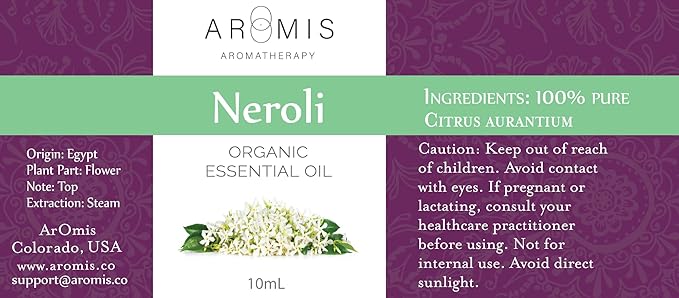 ArOmis Neroli Essential Oil - 100% Pure Therapeutic Grade - Undiluted, Premium Oil - 150 Micron Filtered, Perfect for Aromatherapy Diffusers (10ml / .34 fl oz)