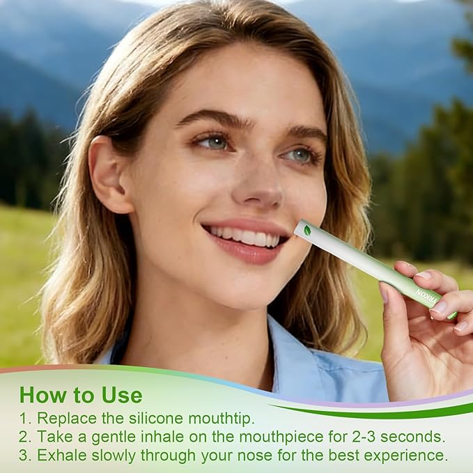 4-in-1 Healthy Herbal Diffuser Pen, Supports Lung Rest, Vitality, Calm Mood & Sleep Aid, with Natural Plant Extracts, Habit Shift, Natural Alternative, Total 2400 Uses
