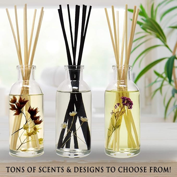 Urban Naturals Sandalwood & Vanilla Reed Diffuser Refill Set | Includes a Free Set of Reed Sticks! 4 oz | Great Gift Idea Home Fragrance Lovers!