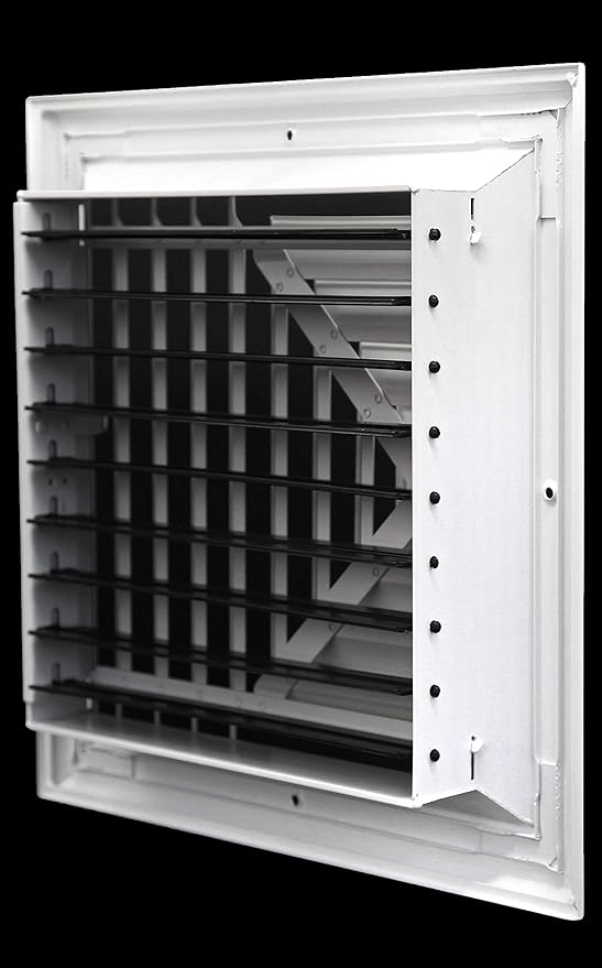 HVAC Premium 8 x 8 HVAC Vent Cover - 4 Way Supply Grille - Duct Cover & Diffuser - Low Noise - for Ceiling - with Opposing Damper Blades [Outer Dimensions: 11'' Width