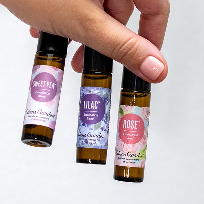 Edens Garden Sweet Pea Essential Oil Roll-On – Pre-Diluted Floral Blend, 100% Pure Aromatherapy & Natural Perfume, Skin Safe Travel Roll-On, 10 ml (.33 fl oz)