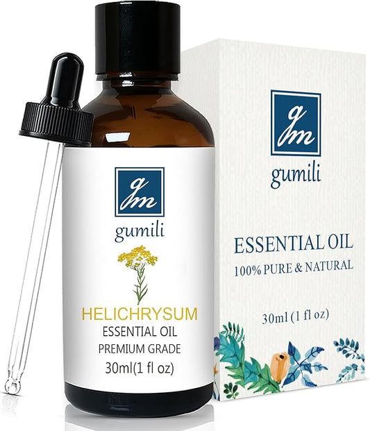 GM Gumili Helichrysum Essential Oil, 100% Pure Undiluted Helichrysum Oil for Aromatherapy Beauty & Home Care- 30ml/1 oz