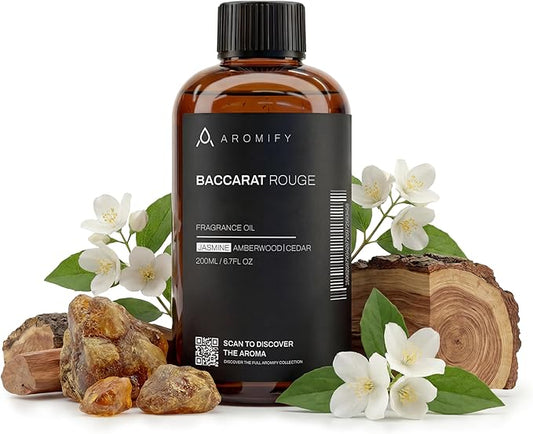 Diffuser Oil Inspired by Baccarat Rouge, 6.7 FL Oz, 200 mL,Luxury Hotel Scent for Home, Bathroom, Spa & Office, Essential Oil Blend for Aromatherapy, Amberwood & Cedar.