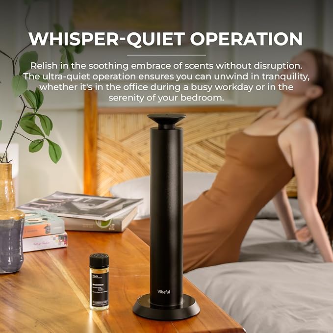 Aura Waterless Fragrance Oil Diffuser, Cold Air Scent Machine for Home Spa & Office, Cordless Rechargeable Aromatherapy Diffuser for Large Rooms up to 1000 Sq Ft, Aviation Aluminum (Black)