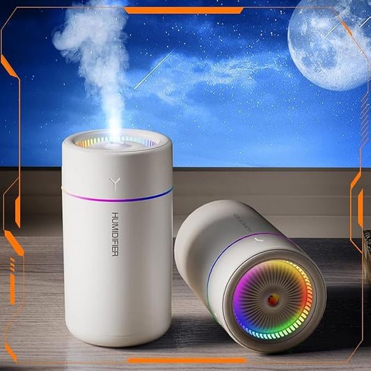 Mini Humidifier, USB Personal Desktop Humidifier for RV, Office, Bedroom etc. Auto Shut-Off, 2 Mist Modes, Super Quiet - (White)