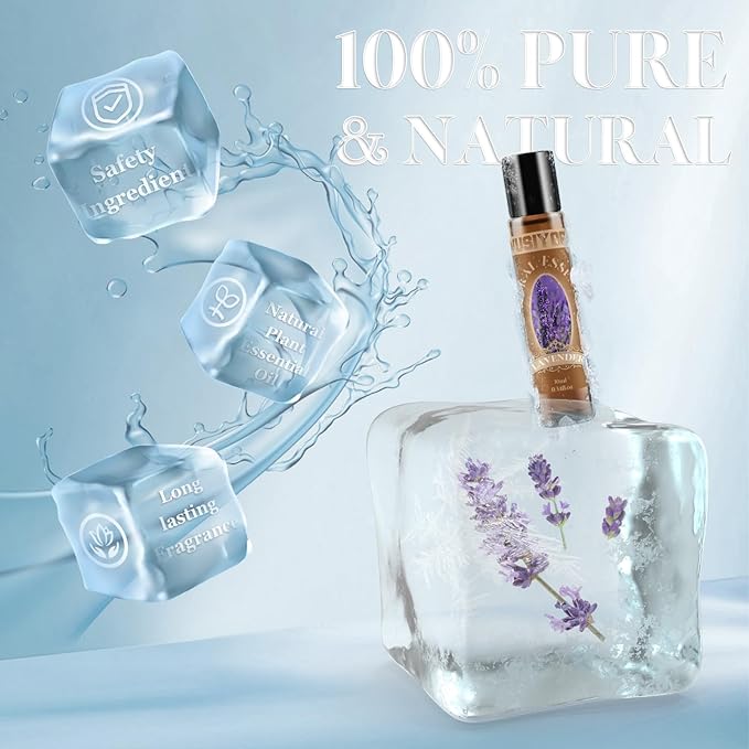 Lavender Essential Oil 10ML - 100% Pure and Natural Therapeutic Grade Oils for Aromatherapy Diffuser - 0.34 Fl Oz/Lavender
