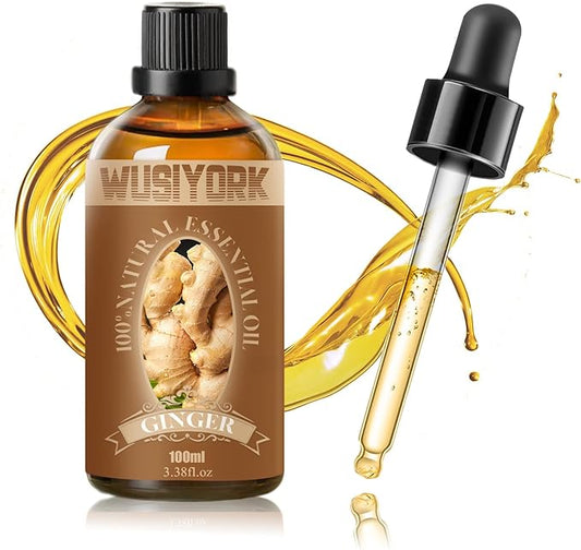 Ginger Essential Oil 100ML - 100% Pure and Natural Therapeutic Grade Oils for Aromatherapy Diffuser - 3.4 Fl Oz/Ginger