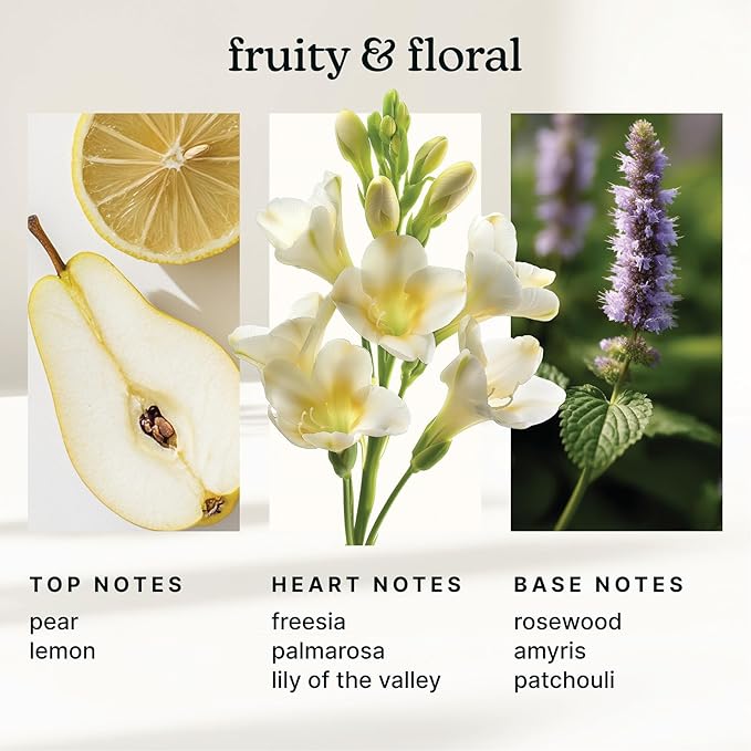 Homedics SereneScent Freesia Pear Fragrance Oil 15ml | Floral Fruity Blend with Pear, Lemon & Freesia | USDA Biobased Essential Oil Diffuser Scent | Waterless Cold Air