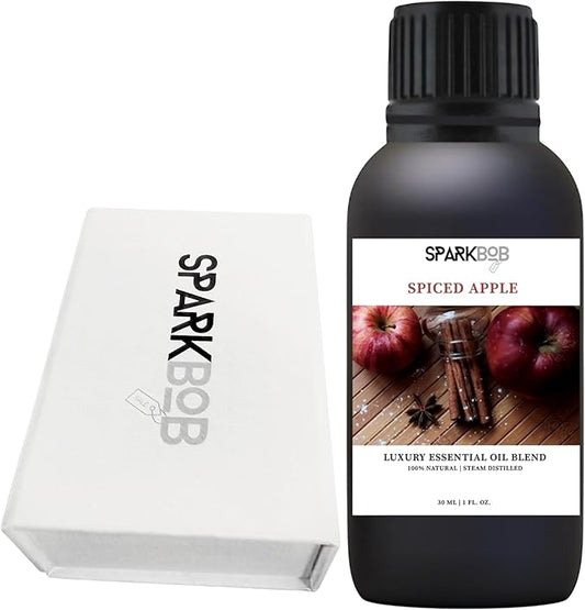 Luxury Essential Oil Blend Therapeutic Grade Aromatherapy Oil for Diffuser, Massage, Spa & Relaxation | Stress Relief & Wellness Gift Ready Packaging 1Fl Oz (Spiced Apple)
