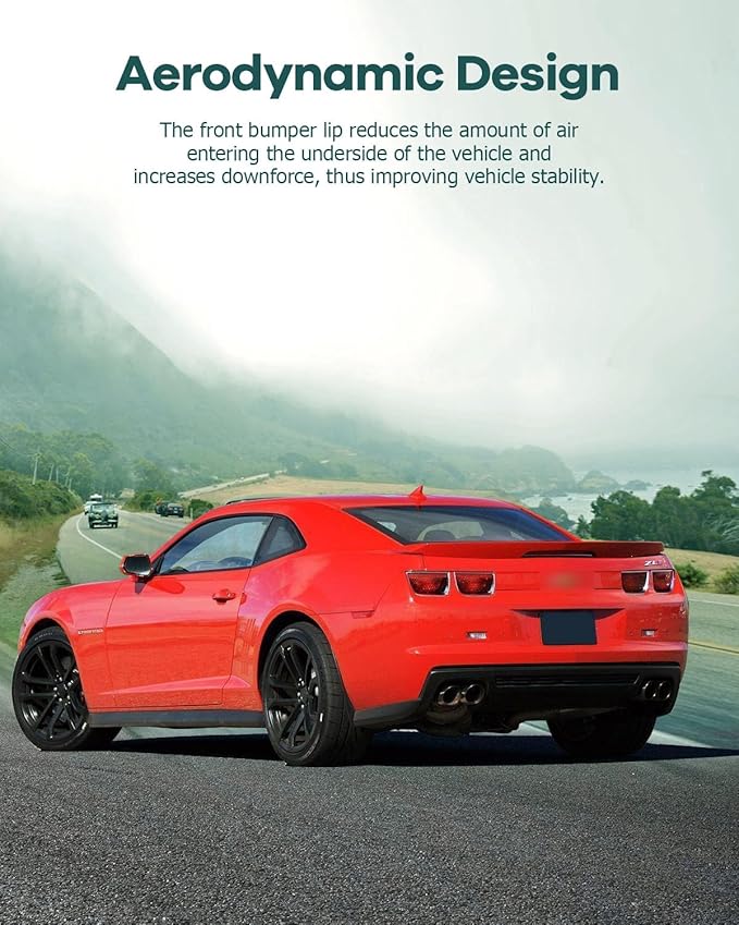 SCITOO Matte Black Universal 6PCS Side Skirt Left Right Rocker Splitters Winglet Canard Diffuser