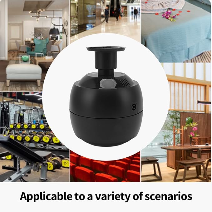 Aromatherapy Essential Oil Diffuser, Ceiling Mounted BT Aromatherapy Humidifier, Electric Scent Diffuser for Home, Hotel Lobby, Large Room (Black)