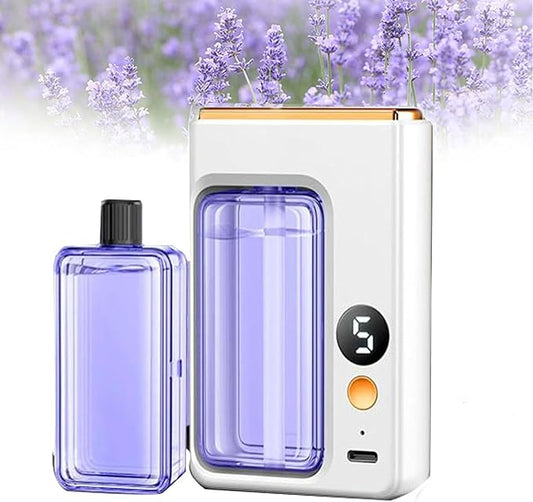 Automatic Aromatherapy Diffuser, Wall Mounted Essential Oil Diffuser, Intelligent Electric Aromatherapy Diffusers for Homee, Rechargeable 5 Mist Modes Aromatherapy Diffusers (Lavender)