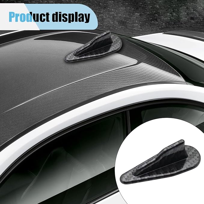 10PCS Rear Diffuser Car Shark Fin Spoiler Kit, Carbon Fiber Mini Spoiler Roof Wing, Auto Rear Tail Wing Compatible with Air Vortex Generator, Universal Car Decoration Accessories (Carbon Fiber)