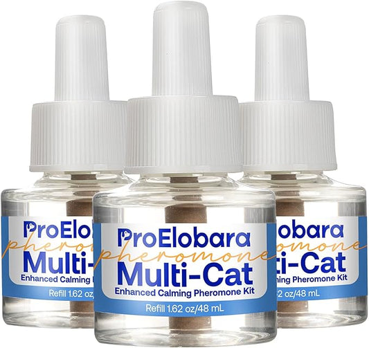 Cat Calming Pheromone Diffuser Refills: Cat Calming Pheromones Diffuser Refills - Reduces Stress & Anxiety Calming Pheromone Diffuser Refill for Cat - 3 Refills / 90 Day Supply