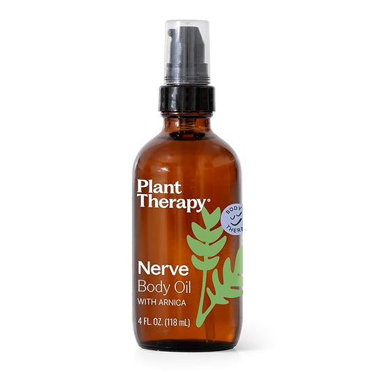 Plant Therapy Nerve Body Oil with Arnica 4 oz, Soothing Body Care or Nerve Discomfort, Tingling, Sensitive Skin, and Dry Skin