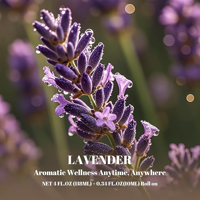 Lavender Essential Oil 4.33 Fl Oz, 100% Natural Lavender Oil Premium Grade for Diffusers, Skin Care, Massage, Humidifiers, DIY Candles, Soap Making, Relaxation, Sleep