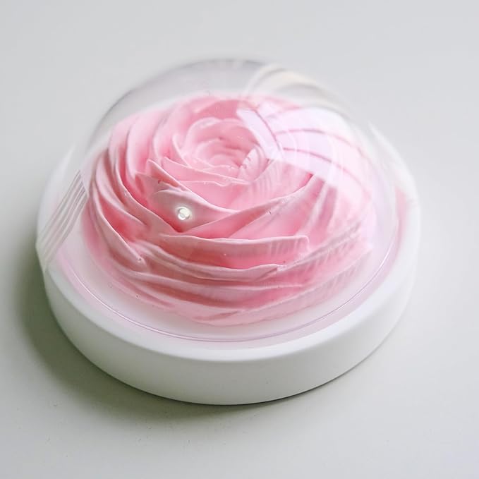 Essential Oil Passive Flower Diffuser -Non-Electric Peony Flower Porcelain Aromatherapy Diffusers for Small Mini Room, Desk Decorative, Bathroom (Pink, Rose)