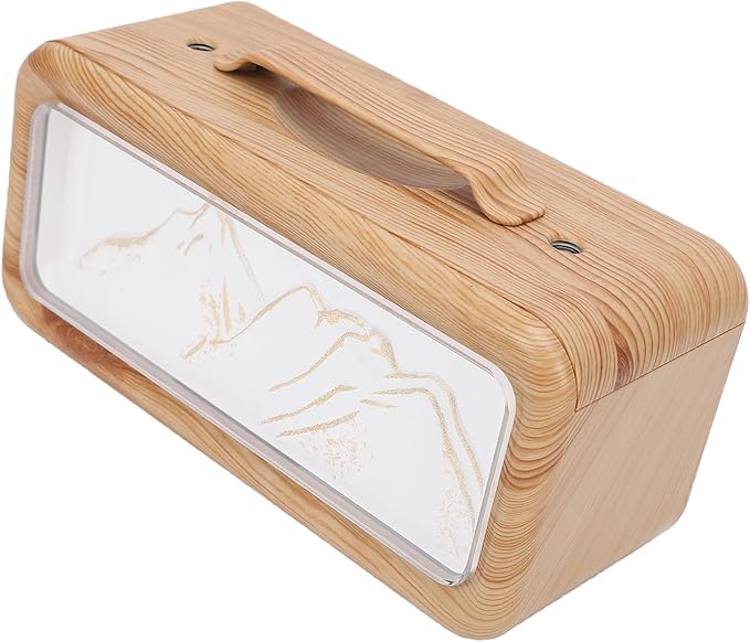Essential Oil Diffuser, 600ml USB Cool Mist Humidifier with Light, Dual Spray, Aromatherapy Diffuser, Ideal for Bedroom Hotel Spa Yoga Room (Dark Wood Grain)