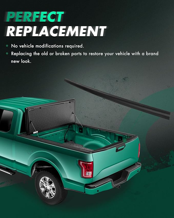 SCITOO 1PC Tailgate Molding Cap 1999-2007 for Ford F-250 F-350 Super Duty Accessories Matte Black Top Rear Tailgate Moulding Trim