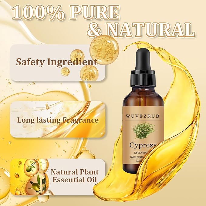 Cypress Essential Oil 30ML - 100% Pure and Natural Oils for Aromatherapy Diffuser - 1 Fl Oz/Cypress