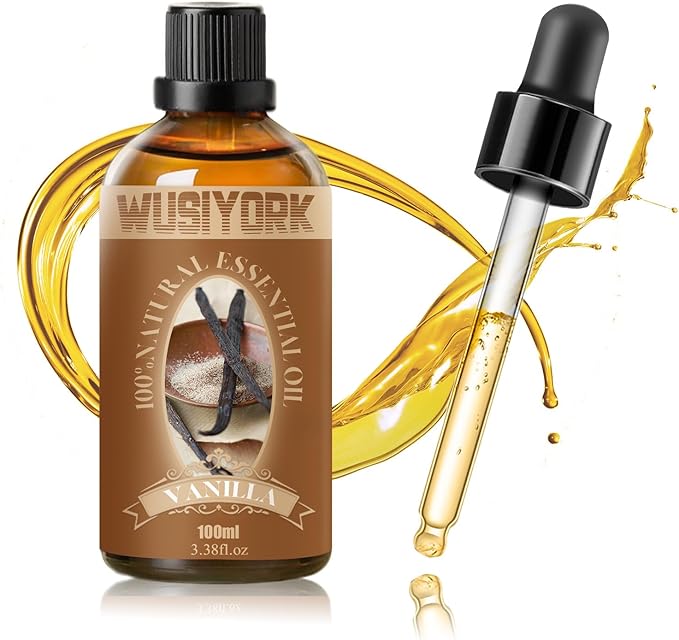 Vanilla Essential Oil 100ML - 100% Pure and Natural Therapeutic Grade Oils for Aromatherapy Diffuser - 3.4 Fl Oz/Vanilla