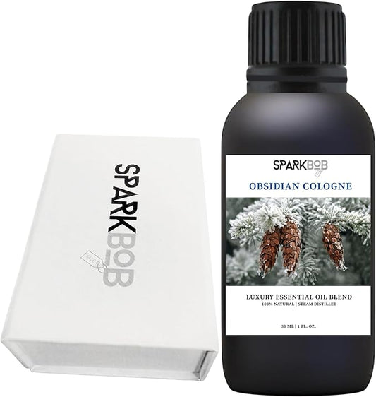 Luxury Essential Oil Blend Therapeutic Grade Aromatherapy Oil for Diffuser, Massage, Spa & Relaxation | Stress Relief & Wellness Gift Ready Packaging 1Fl Oz (Obsidian Cologne)