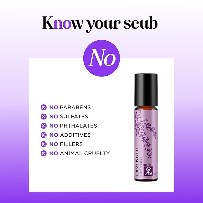 Lavender Essential Oil Roll On - Calming Aromatherapy Oil Roller for Sleep Headaches and Relaxation - Natural Pre-Diluted Sleep Oil for Nighttime Relaxation with Lavender Essential Oil for Skin