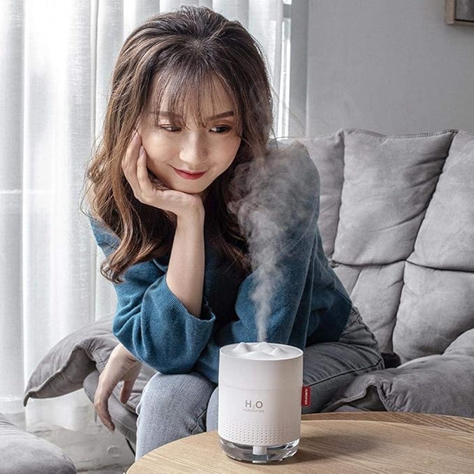 500ml Mist Humidifiers, Waterless Auto-Off Quiet Air Humidifier with Night Light, with 10~16 Working Hours for Home Office Baby Bedroom