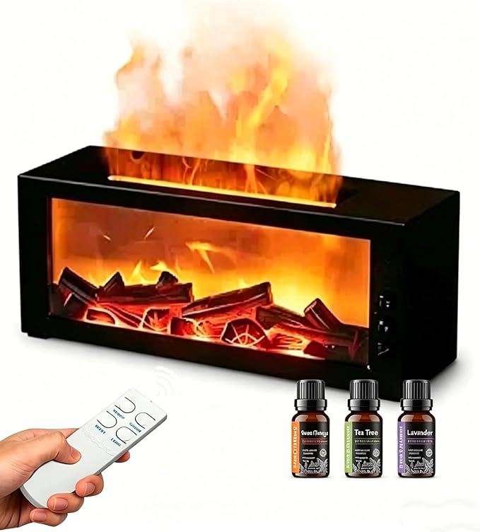 Essential Oils Diffuser with Remote Control- Aromatherapy Aroma Humidifier, Upgrade 7 Colors Noiseless -Quiet Ultrasonic Aromatherapy Device with 7-Color LED Night Light Home