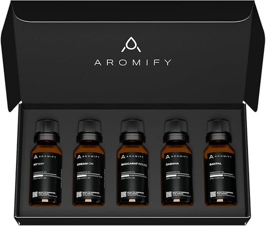 Diffuser Oil Gift Set, 20ml / 0.67 fl oz. Oil Set, Hotel Scent Diffuser Oil, Hotel Fragrance Oil for Diffuser, 5 Pack of Essential Oils, Scents Inspired by Luxury Hotels