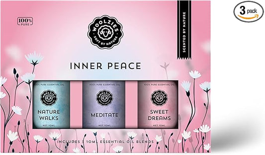 Inner Peace Essential Oil Set | Calming Blends for Relaxation | Nature Walk, Meditate, & Sweet Dreams Blends | Perfect for Aromatherapy, Diffusers, and Holistic Wellness