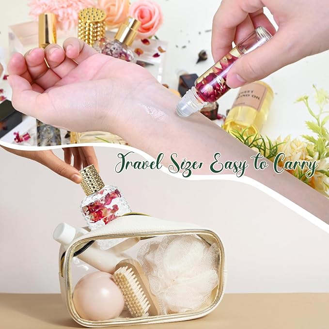 TSVATE DIY Perfume Making Kit for Women- Roller Perfume Making Kit, Travel Perfume Set with Essential Oil, Spray Bottles, Make Your Own Scent, Roller Fragrance Christmas Gifts for Women Girls