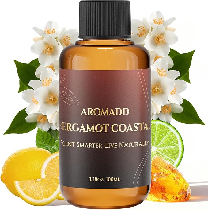 AROMADD AROMADD Bergamot Coastal Diffuser Oil Inspired by Luxury Hotel Scent 3.38 Fl Oz (100ml), Aroma Diffuser & Hotel Fragrance Diffuser Oil, Essential Oil Diffuser for Aromatherapy, Long-Lasting