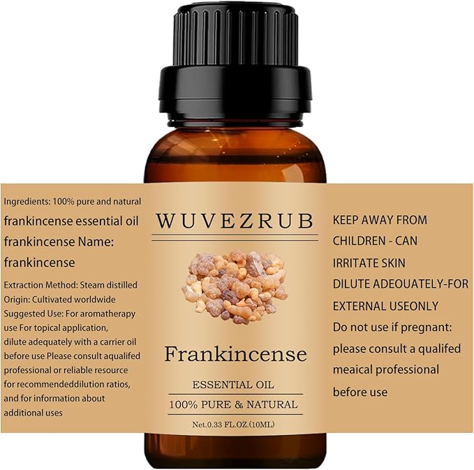 Frankincense Essential Oils 10ML, 100% Pure and Natural Essential Oil for Aromatherapy Diffuser - 0.33 Fl Oz/Frankincense
