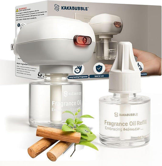 Open Air Plug-in Essential Oil Diffuser Starter Kit, 2-Pack – 30-Day Freshness, Pet & Child Safe, Ideal for Small & Medium Rooms (Teak Scent)