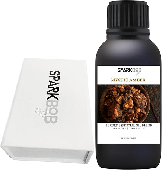 Luxury Essential Oil Blend Therapeutic Grade Aromatherapy Oil for Diffuser, Massage, Spa & Relaxation | Stress Relief & Wellness Gift Ready Packaging 1Fl Oz (Mystic Amber)