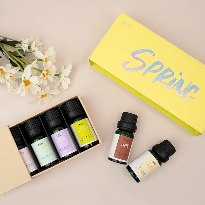 Spring Fragrance Oil Set- MitFlor Premium Essential Oils for Diffusers for Home, 10mlx6, Spring Refreshing Scents, Fragrance Oils for Candle Soap, Perfume and More, Ideal Fragrance Gift