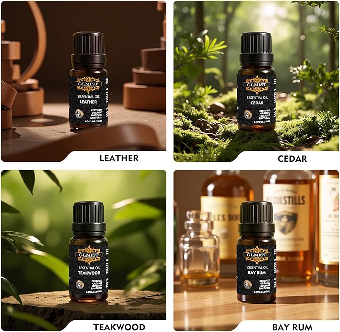 Essential Oils Set Classic Fragrance Oil for Variety Uses for Diffusers for Men, Diffuser Oils Scents for Party and Home As Great Gift for Men, Charming Mans Kit