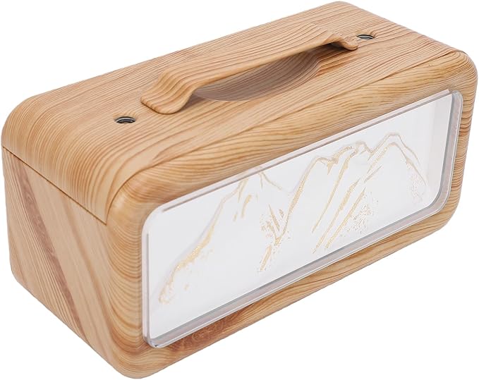 Essential Oil Diffuser, 600ml USB Cool Mist Humidifier with Light, Dual Spray, Aromatherapy Diffuser, Ideal for Bedroom Hotel Spa Yoga Room (Dark Wood Grain)