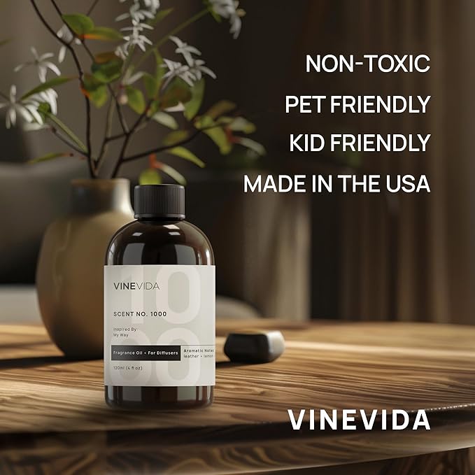 VINEVIDA [128 Fl Oz] Bamboo Garden Fragrance Oil for Cold Air Diffusers, Essential Oils for Diffuser Oil Refill & Air Freshener Room Spray