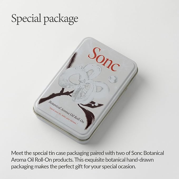 Sonc Botanical Aroma Oil Roll-On Duo Kit (Pack of 2) (Duo KIT III : 002 Out of Office + 003 Dream Dive) | Peppermint + Lavender | Dual Portable Aroma Oils for Mood, Rest & Daily Rituals