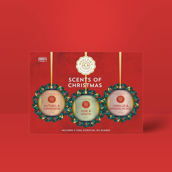 Holiday Essential Oil Set | Seasonal Essential Oils & Blends | Aromatherapy for Winter & Christmas | Perfect for Diffusers, Relaxation, and Holiday Gifts (3 Pack, Scents of Christmas)