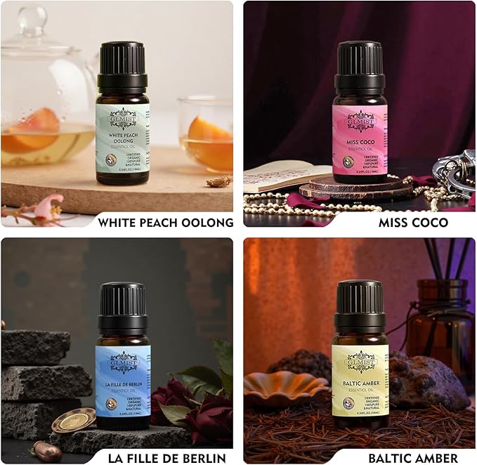 Essential Oils Set Classic Fragrance Oil for Variety Uses for Diffusers for Men, Diffuser Oils Scents for Party and Home As Great Gift for Men, Romantic Haven Kit
