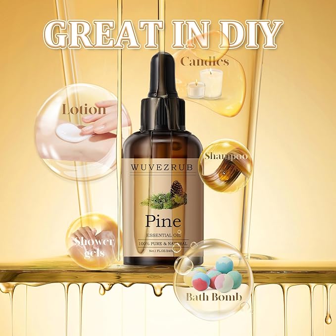Pine Essential Oil 120ML - 100% Pure and Natural Oils for Aromatherapy Diffuser - 4 Fl Oz/Pine