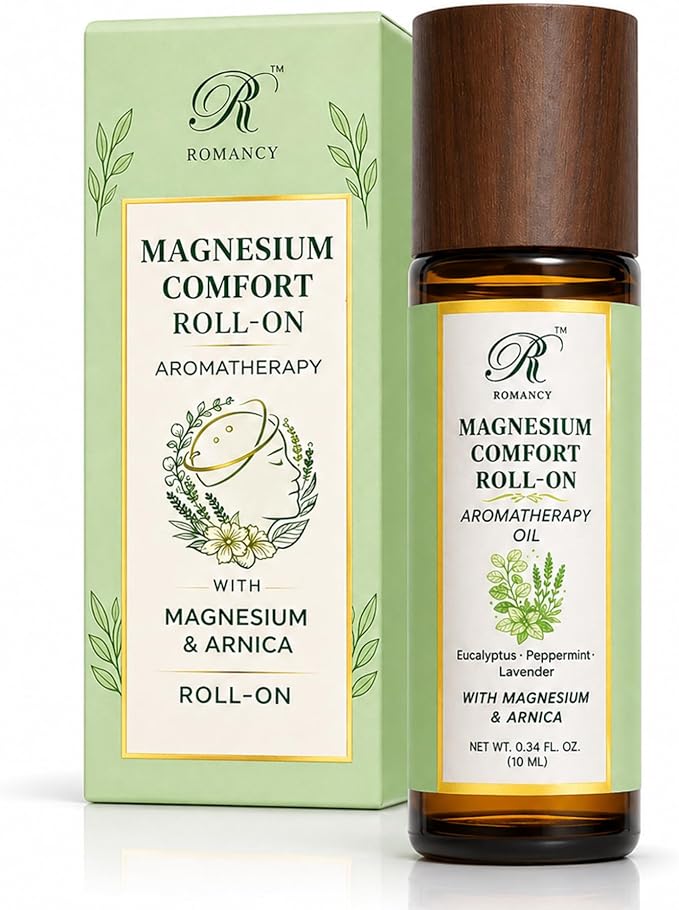 Migraine Stick Roll On for Headache Relief with Magnesium & Arnica – Peppermint, Lavender & Eucalyptus Essential Oils – Migraine Relief Stick, Stress, Tension & Sinus Support Aromatherapy 10ml