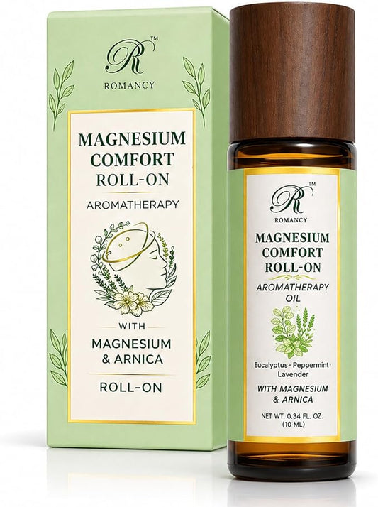 Migraine Stick Roll On for Headache Relief with Magnesium & Arnica – Peppermint, Lavender & Eucalyptus Essential Oils – Migraine Relief Stick, Stress, Tension & Sinus Support Aromatherapy 10ml